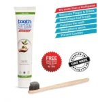 toothbrite natural whitening tooth scrub - 1 Pack Combo With FREE Bamboo Toothbrush