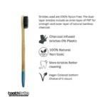 toothbrite Organic Bamboo Toothbrush with charcoal infused bristles - Pack of 2 - Image 4