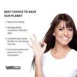 toothbrite Organic Bamboo Toothbrush with charcoal infused bristles - Pack of 2 - Image 5